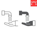 Islamic wudu line and glyph icon Royalty Free Stock Photo