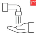 Islamic wudu line icon Royalty Free Stock Photo