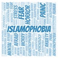 Islamophobia word cloud Royalty Free Stock Photo