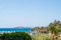 Island on the Aegean coast, near Bodrum. The concept of travel and tourism, luxury rest, hotel business. Royalty Free Stock Photo