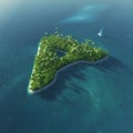 Island Alphabet. Paradise tropical island in the form of letter A Royalty Free Stock Photo