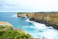 Island Arch. Scenic lookout in the Great Ocean Road, Twelve Apostles, Australia. Royalty Free Stock Photo