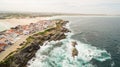 Island Baleal naer Peniche on the shore of the ocean in west coast of Portugal