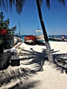 Blue skies, warm sand, tropical paradise of Isla Mujeres Royalty Free Stock Photo