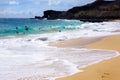 Island Beach Surfers Hawaii Royalty Free Stock Photo