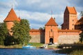 Island castle on the lake, Trakai, Lithuania Royalty Free Stock Photo