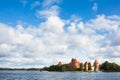 Island castle on the lake, Trakai, Lithuania Royalty Free Stock Photo