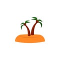 Island colored icon. Element of summer pleasure icon for mobile concept and web apps. Cartoon style Island colored icon can be