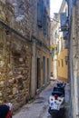 The island of Corfu. Streets of the city of Kerkyra, Ancient architecture. Summer landscape