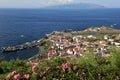 Island of Corvo in the Atlantic Ocean Azores Portugal Royalty Free Stock Photo