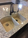 Island counter sink design in a new house kitchen