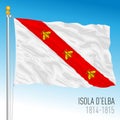 Island of Elba historical flag, Tuscany, Italy