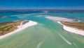 Island. Florida beach. Panorama of Honeymoon Island and Clearwater Beach. Spring or Summer vacations in USA Royalty Free Stock Photo