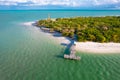 Island. Florida beach. Panorama of Sanibel island in Lee County FL. Spring or Summer vacations in USA.