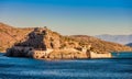The island fortress of Spinalonga, Crete Royalty Free Stock Photo