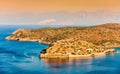 The island fortress of Spinalonga, Crete Royalty Free Stock Photo