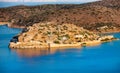 The island fortress of Spinalonga, Crete, Greece Royalty Free Stock Photo