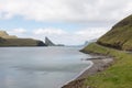 The island Gasholmur on the Faroe Islands Royalty Free Stock Photo