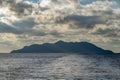 The Island of Gorgona, Italy, under a dramatic sky