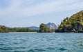 Island green mountain view from the sea Royalty Free Stock Photo