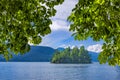 Island on Harrison Lake near Harrison Hot Springs British Columbia Canada Royalty Free Stock Photo