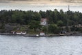 Island home on the archipelago leading to Stockholm Royalty Free Stock Photo