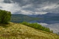 Island on Jack Londons lake. Reflexion Royalty Free Stock Photo