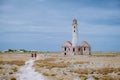 Island of Klein Curacao in the Caribbean near the Island Curacao with the red lighthouse , small island Curacao