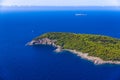 Island Kolocep at Elaphites near Dubrovnik Royalty Free Stock Photo