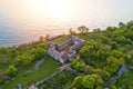 Island of Krk Fulfinum Mirine basilica ruins near OmiÃÂ¡alj aerial view