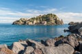 Island Lachea in Acitrezza, touristic town in Sicily