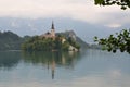 Island in Lake Bled Slovenie