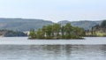 Island at the lake Jonsvatnet, Trondheim, Norway Royalty Free Stock Photo