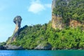 An island look like head chicken, southern of Thailand