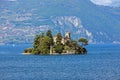The island of Loreto, located in Lake Iseo, north of Montisola Royalty Free Stock Photo