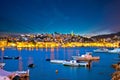 Island of Losinj. Town of Mali Losinj waterfront evening view Royalty Free Stock Photo