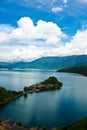 Island of lugu lake Royalty Free Stock Photo