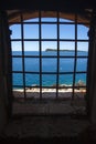 Island of Mamula fortress, the entrance to the Boka Kotorska bay, Montenegro