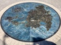 Island map in Philipsburg, Sint Maarten Royalty Free Stock Photo