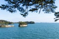 Island in Matsushima Bay of Japan Royalty Free Stock Photo