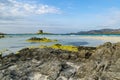 An island in the middle of a body of water Royalty Free Stock Photo