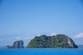 Island in the middle of the Thailand sea, Asia travel of nature island the middle of the tropical sea in Phang Nga bay scenic Royalty Free Stock Photo