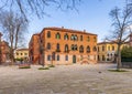 Large mansion on Campo San Bernardo in Murano in Venice in Veneto, Italy Royalty Free Stock Photo