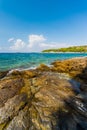 Island Murter turquoise lagoon beach, Dalmatia, Croatia Royalty Free Stock Photo