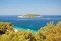 Picturesque scene of lonely island near Sibenik, C Royalty Free Stock Photo