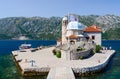 Island of Our Lady on Reef in Bay of Kotor, Montenegro Royalty Free Stock Photo