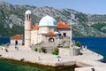 Island of Our Lady on Reef in Bay of Kotor Royalty Free Stock Photo