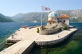 Island of Our Lady on Reef in Bay of Kotor Royalty Free Stock Photo