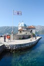 Island of Our Lady on Reef near Perast, Montenegro Royalty Free Stock Photo
