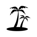 Island with palm trees icon. Trendy Island with palm trees logo